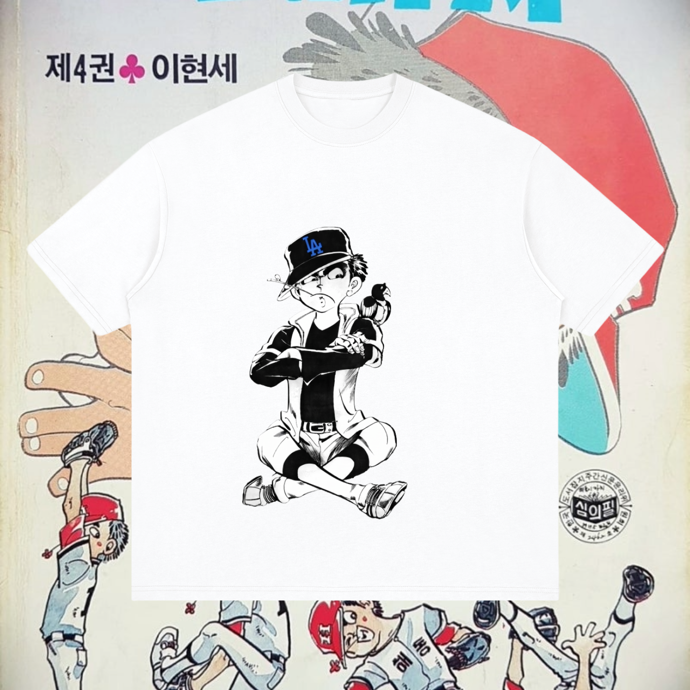Kkachi LA Tee (B&W or Blue)